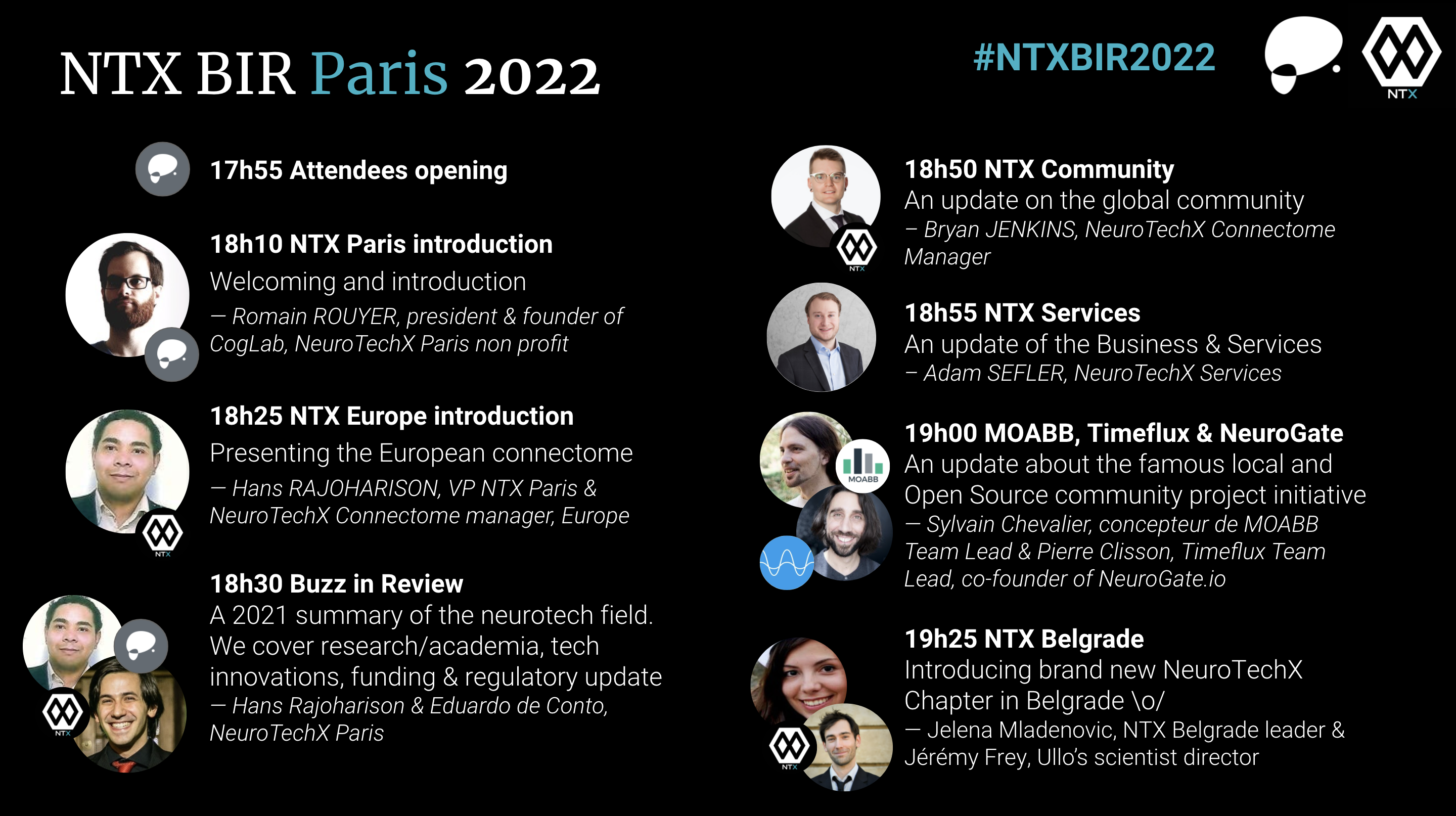 NTX BIR 2022 Paris Agenda